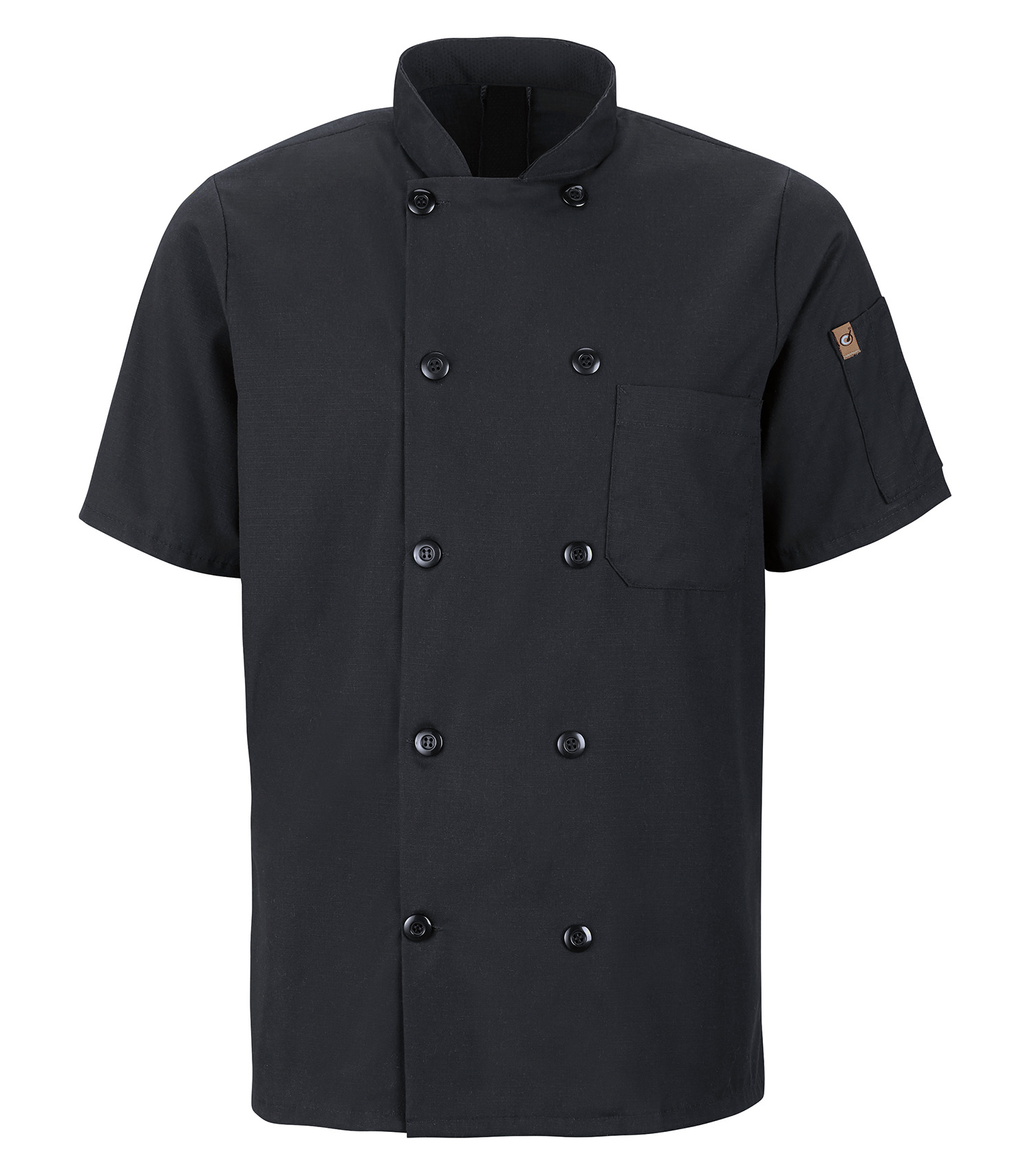 RED KAP? CHEF DESIGNS? SHORT SLEEVE CHEF COAT WITH OILBLOK + MIMIX? (046X)