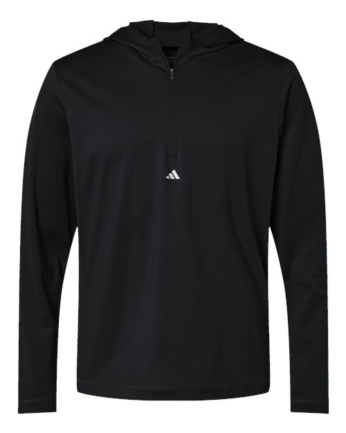 ADIDAS MEN'S LIGHTWEIGHT QUARTER-ZIP HOODED PULLOVER (A596)