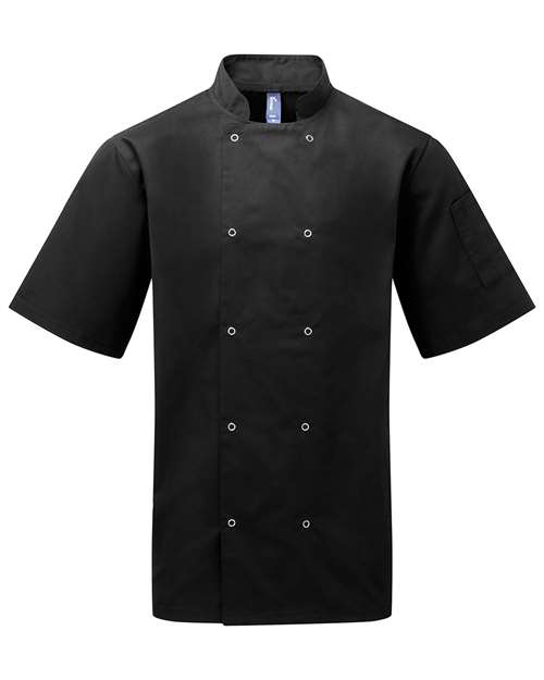 ARTISAN COLLECTION BY REPRIME UNISEX TEN STUDDED FRONT SHORT SLEEVE CHEF COAT (RP664)