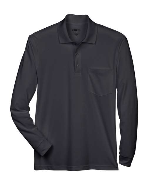CORE365 MEN'S PINNACLE PERFORMANCE LONG SLEEVE PIQU? POLO WITH POCKET (88192P)