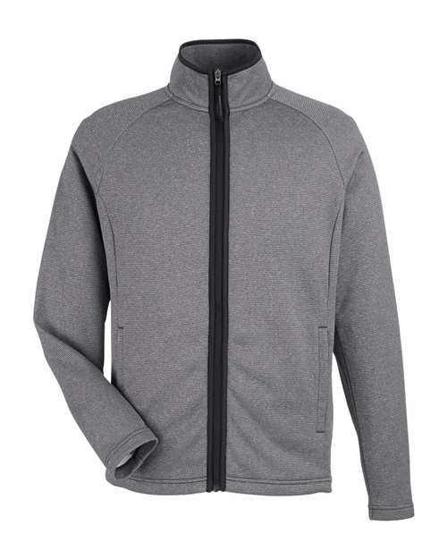 CORE365 MEN'S VENTURE HEATHERED STRIPE FULL-ZIP JACKET (CE72)