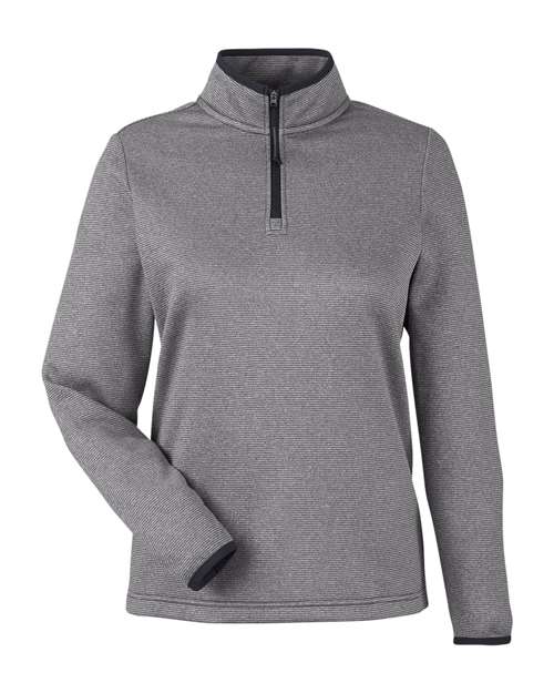 CORE365 WOMEN'S VENTURE HEATHERED STRIPE QUARTER-ZIP PULLOVER (CE73W)