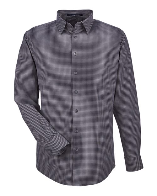 DEVON & JONES MEN'S CROWNLUX PERFORMANCE? TONAL MINI CHECK WOVEN DRESS SHIRT (DG535)