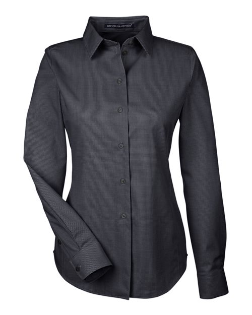 DEVON & JONES WOMEN'S CROWN COLLECTION? ROYAL DOBBY WOVEN DRESS SHIRT (DG532W)