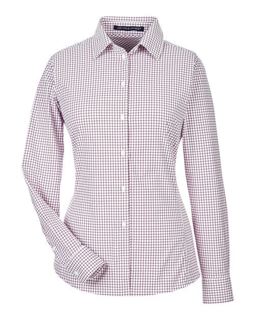 DEVON & JONES WOMEN'S CROWNLUX PERFORMANCE??MICRO WINDOWPANE WOVEN DRESS SHIRT (DG540W)