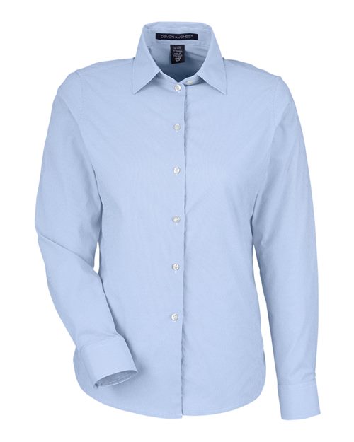 DEVON & JONES WOMEN'S CROWNLUX PERFORMANCE? MICROSTRIPE DRESS SHIRT (DG537W)