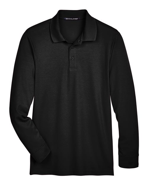 DEVON & JONES MEN'S TALL CROWNLUX PERFORMANCE? PLAITED LONG SLEEVE POLO (DG20LT)