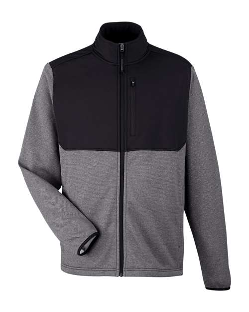 CORE365 MEN'S VENTURE HEATHERED STRIPE HYBRID JACKET (CE74)