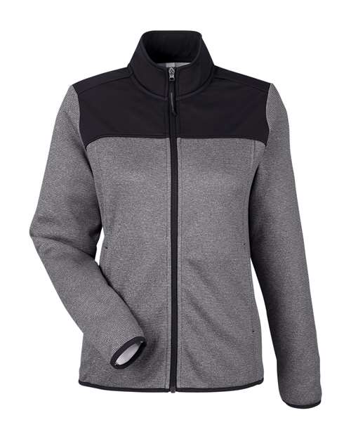 CORE365 WOMEN'S VENTURE HEATHERED STRIPE HYBRID JACKET (CE74W)