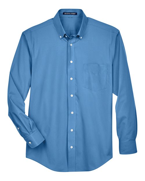 DEVON & JONES MEN'S TALL CROWN COLLECTION? BROADCLOTH WOVEN DRESS SHIRT (D620T)