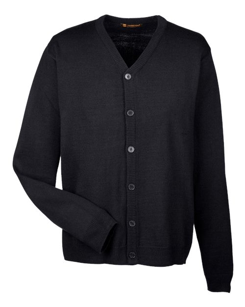 HARRITON MEN'S PILBLOC? V-NECK BUTTON CARDIGAN SWEATER (M425)