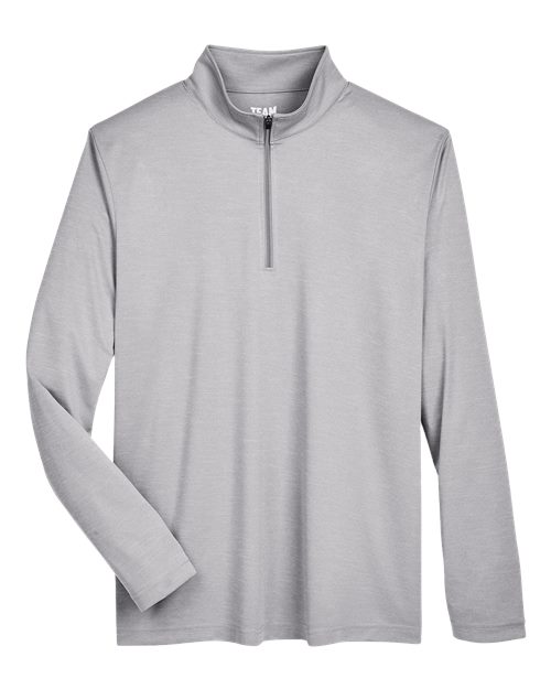 TEAM 365 MEN'S ZONE SONIC HEATHER PERFORMANCE QUARTER-ZIP PULLOVER (TT31H)