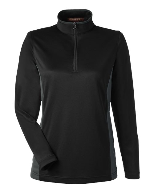 HARRITON WOMEN'S FLASH SNAG PROTECTION PLUS IL COLORBLOCK QUARTER-ZIP PULLOVER (M786W)