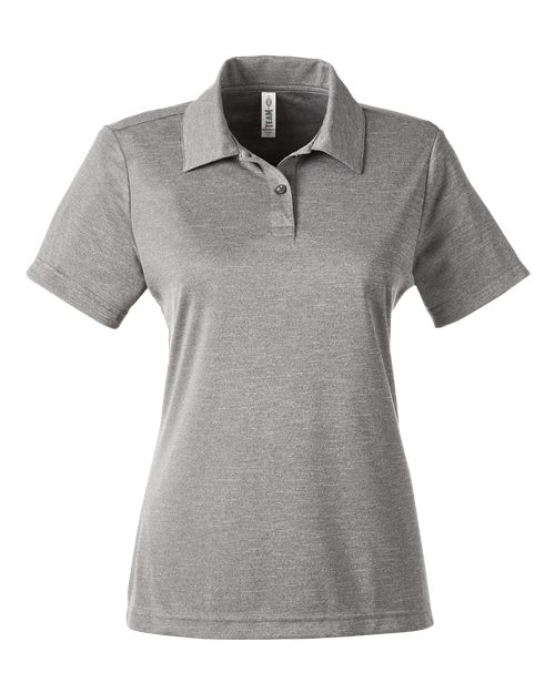 TEAM 365 WOMEN'S ZONE SONIC HEATHER PERFORMANCE POLO (TT51HW)
