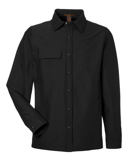 HARRITON UNISEX FLEX TWILL OVERSHIRT JACKET (M72)