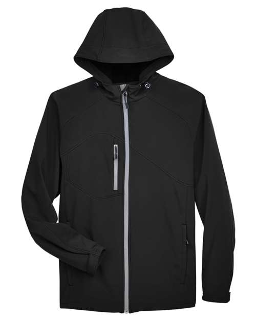 NORTH END MEN'S PROSPECT TWO-LAYER FLEECE BONDED SOFT SHELL HOODED JACKET (88166)