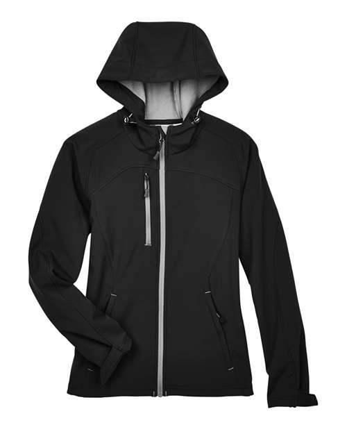 NORTH END WOMEN'S PROSPECT TWO-LAYER FLEECE BONDED SOFT SHELL HOODED JACKET (78166)