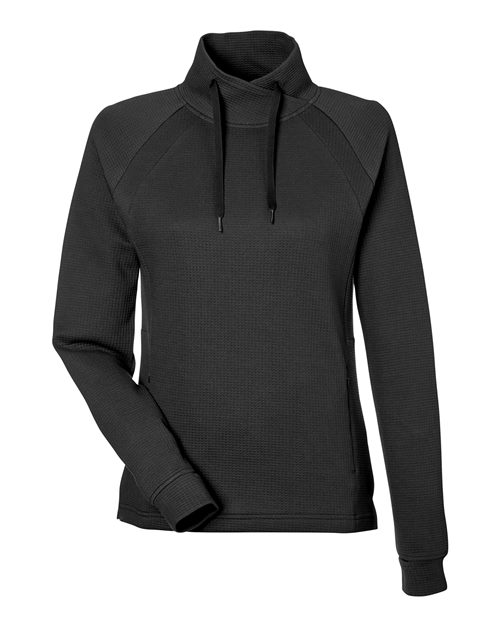 NORTH END WOMEN'S RHYTHM WAFFLE CROSS-NECK PULLOVER (NE200W)