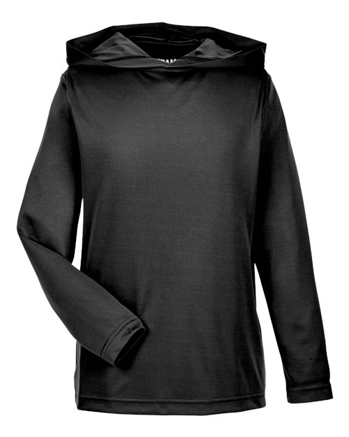 TEAM 365 YOUTH ZONE PERFORMANCE HOODED LONG SLEEVE T-SHIRT (TT41Y)