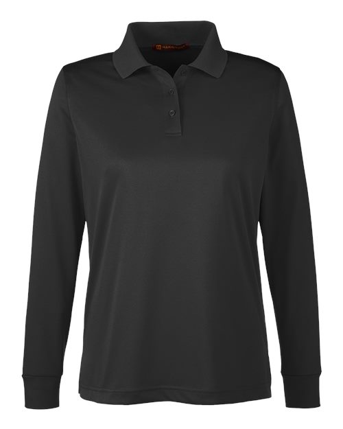HARRITON WOMEN'S ADVANTAGE SNAG PROTECTION PLUS IL LONG SLEEVE POLO (M348LW)