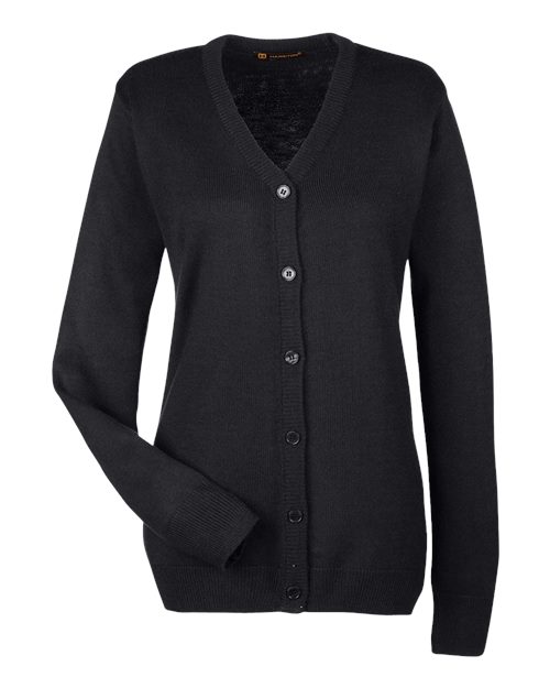 HARRITON WOMEN'S PILBLOC V-NECK BUTTON CARDIGAN SWEATER (M425W)