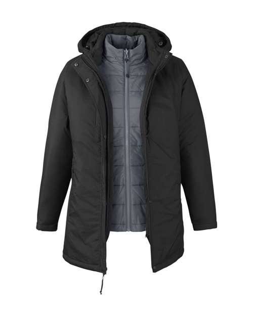 CORE365 WOMEN'S INSPIRE 3-IN-1 JACKET WITH INSULATED LINER (CE725W)