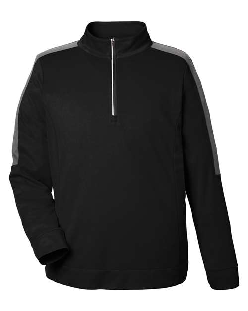 CORE365 MEN'S MARKET SNAG PROTECT MESH COLORBLOCK QUARTER-ZIP PULLOVER (CE404)