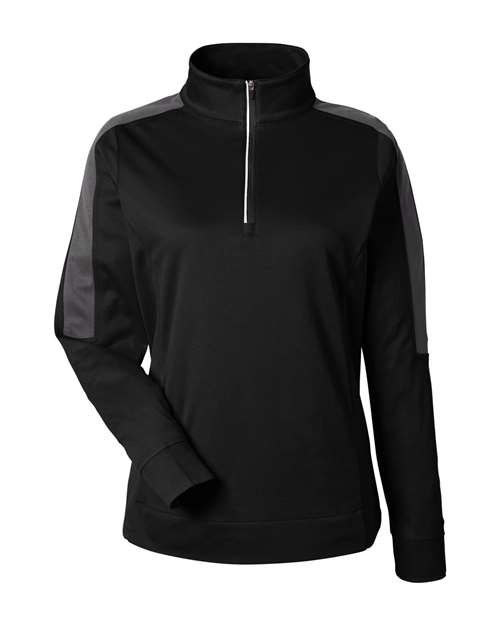 CORE365 WOMEN'S MARKET SNAG PROTECT MESH COLORBLOCK QUARTER-ZIP PULLOVER (CE404W)