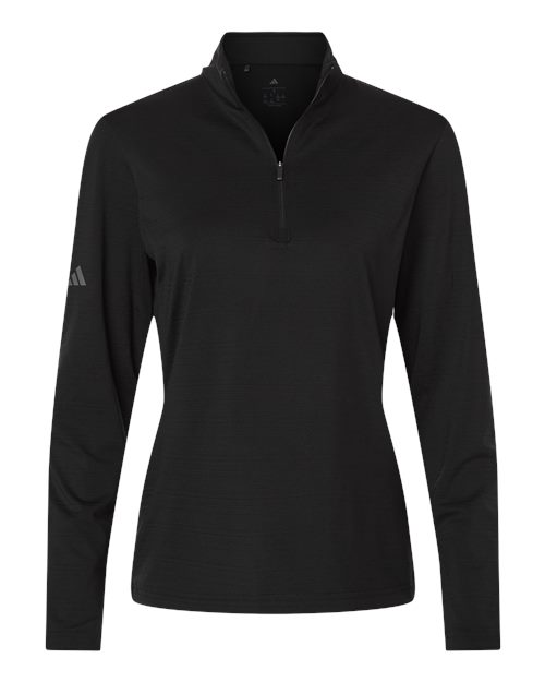 ADIDAS WOMEN'S TEXTURED STRIPE QUARTER-ZIP PULLOVER (A709)