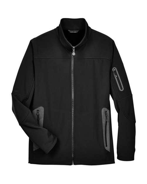 NORTH END MEN'S THREE LAYER FLEECE BONDED SHELL TECHNICAL JACKET (88138)