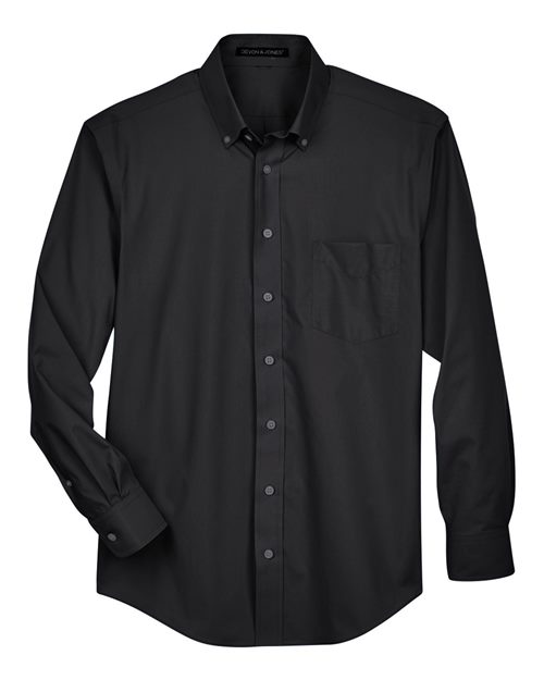 DEVON & JONES MEN'S CROWN COLLECTION? BROADCLOTH WOVEN DRESS SHIRT (D620)