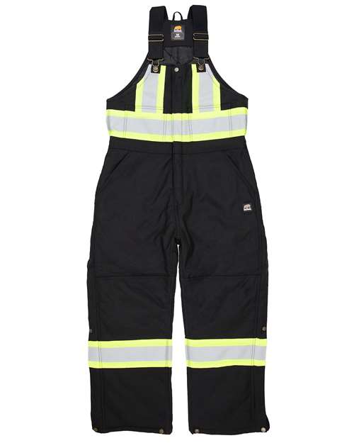 BERNE APPAREL SAFETY STRIPED ARCTIC INSULATED BIB OVERALL (HVNB02)