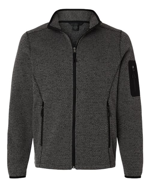NORTH END MEN'S JASPER JACQUARD FULL-ZIP FLEECE JACKET (NE730)