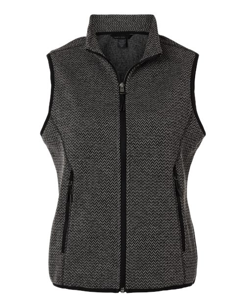 NORTH END WOMEN'S JASPER JACQUARD FLEECE VEST (NE731W)