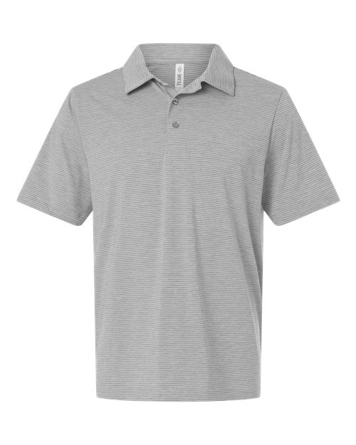 TEAM 365 MEN'S RELAY HEATHERED STRIPE POLO (TT125)
