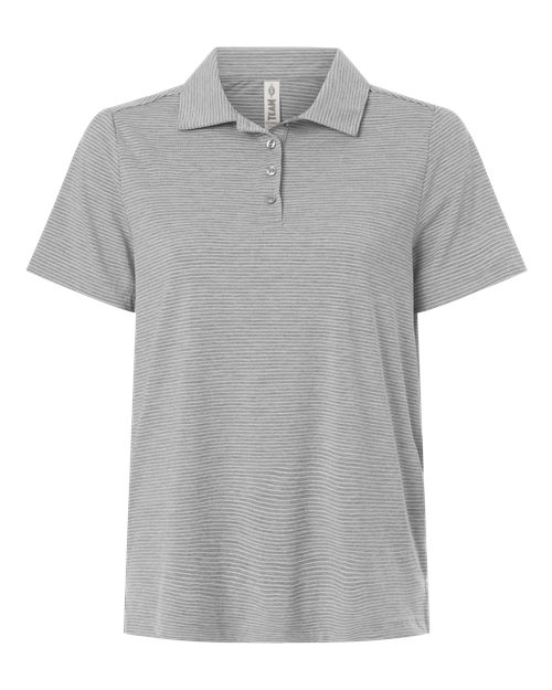TEAM 365 WOMEN'S RELAY HEATHERED STRIPE POLO (TT125W)