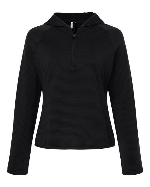 TEAM 365 WOMEN'S QUALIFY QUARTER-ZIP HOODED PULLOVER (TT200W)
