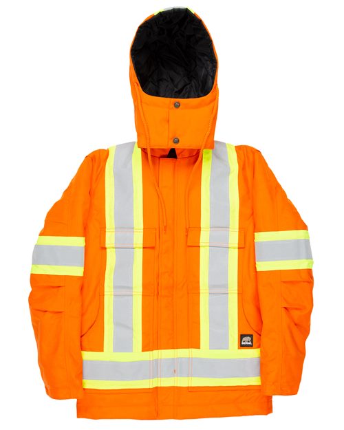 BERNE APPAREL SAFETY STRIPED ARCTIC INSULATED CHORE COAT (HVNCH03)