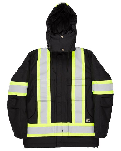 BERNE APPAREL TALL SAFETY STRIPED ARCTIC INSULATED CHORE COAT (HVNCH3T)