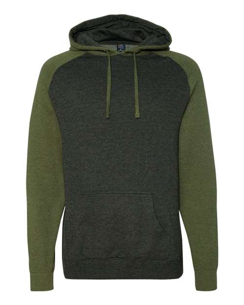 INDEPENDENT TRADING CO. UNISEX RAGLAN HOODED SWEATSHIRT (IND40RP)