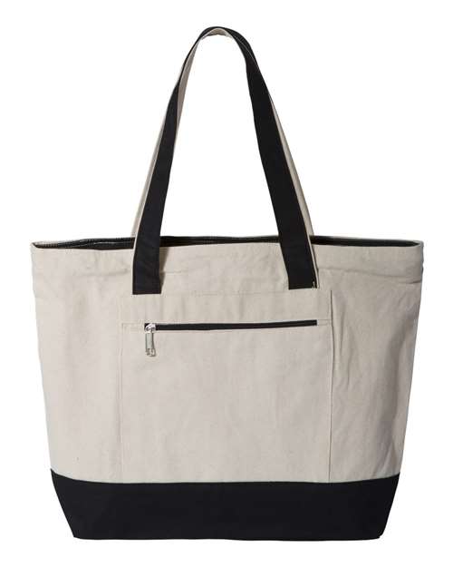 Q-TEES 19L ZIPPERED TOTE (Q1300)