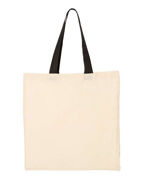 Q-TEES ECONOMICAL TOTE WITH CONTRAST-COLOR HANDLES (QTB6000)
