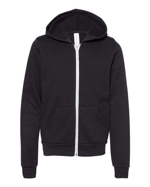 BELLA + CANVAS YOUTH SPONGE FLEECE FULL-ZIP HOODIE SWEATSHIRT (3739Y)