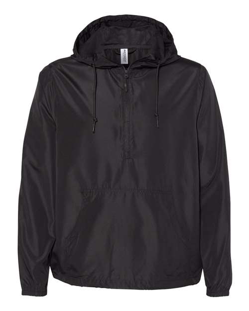 INDEPENDENT TRADING CO. UNISEX LIGHTWEIGHT QUARTER-ZIP WINDBREAKER PULLOVER JACKET (EXP54LWP)