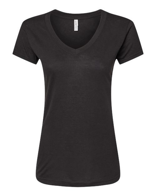 M&O WOMEN'S DELUXE BLEND V-NECK T-SHIRT (3542)