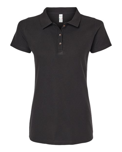 M&O WOMEN'S RINGSPUN PIQUE POLO (7600)