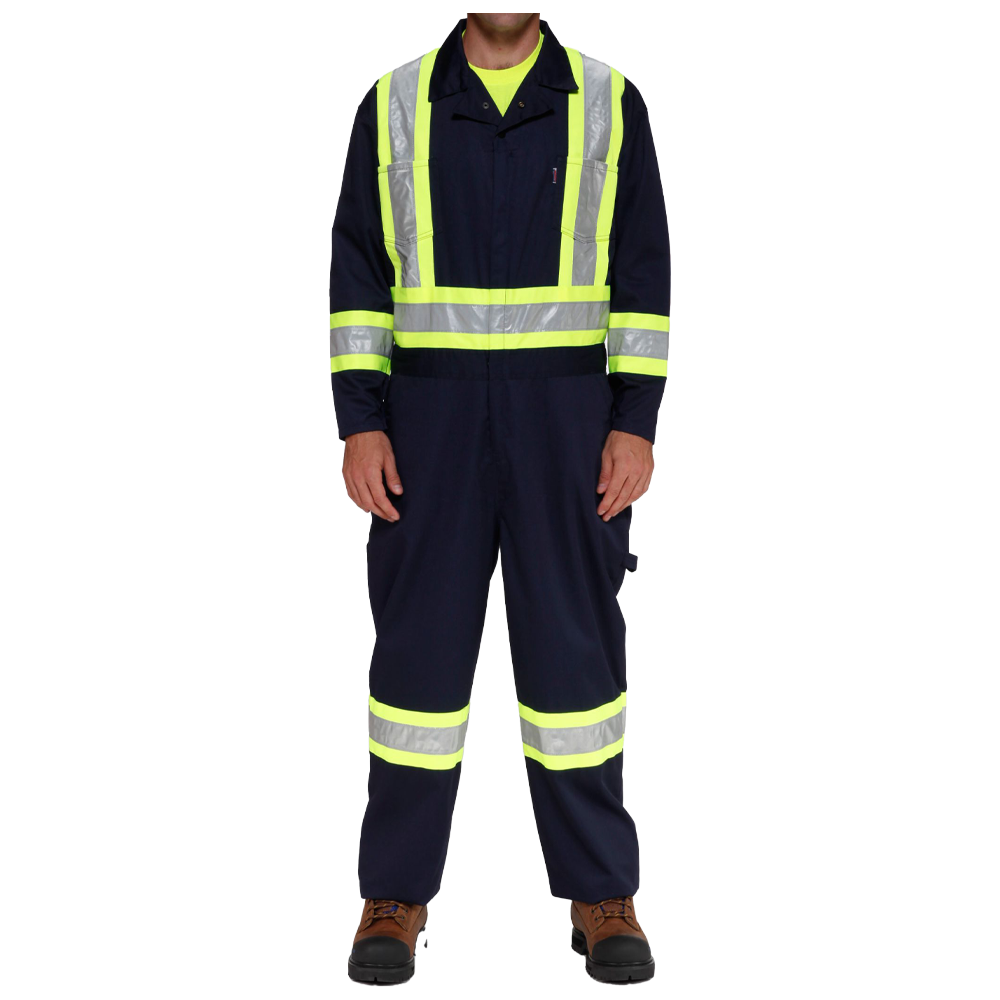 PREMIUM COTTON COVERALL W/ REFL. TAPE (341)