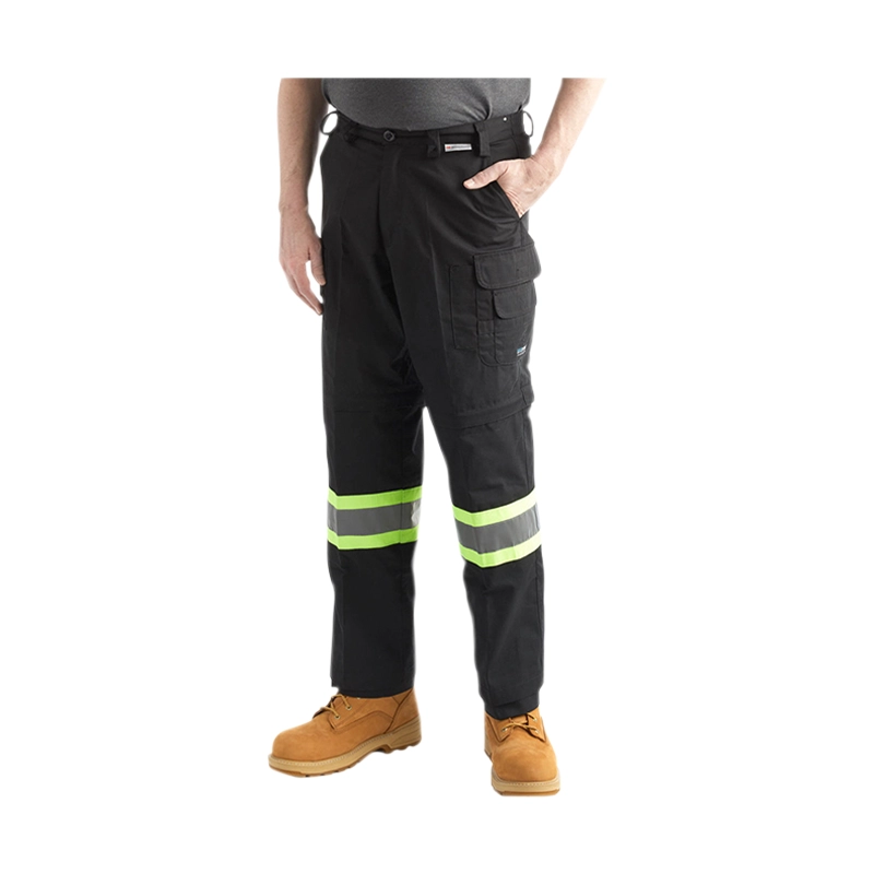 COOLWORKS? VENTILATED CARGO STYLE WORKPANTS, 4" REFL. TAPE (CW2-BLAK)