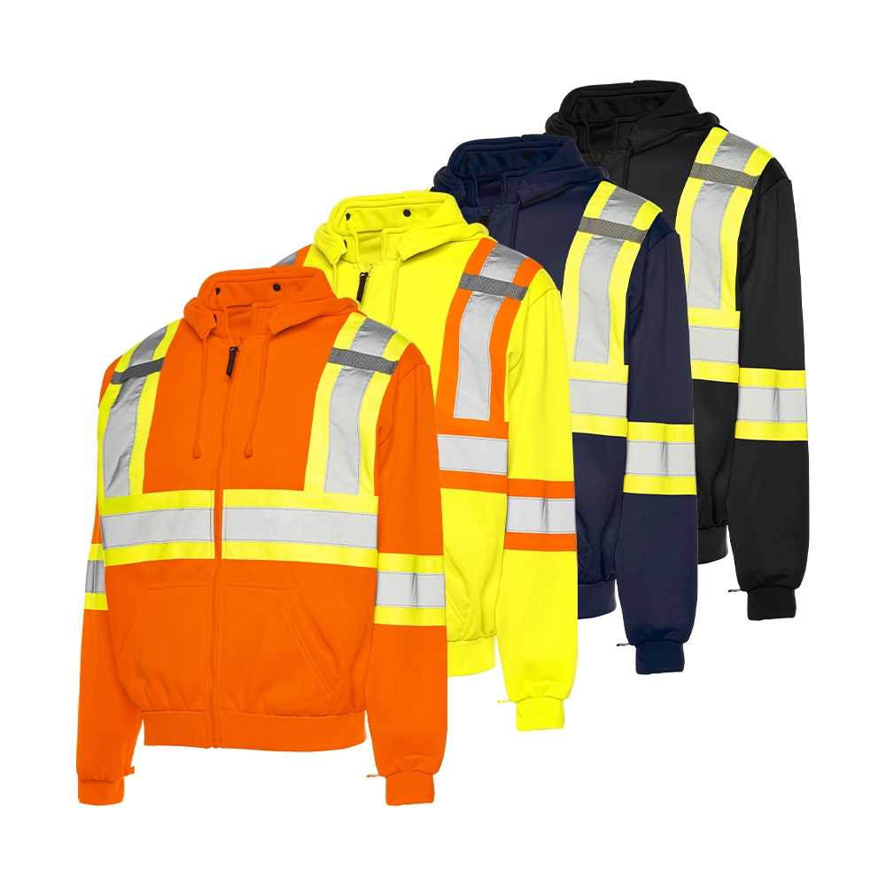 TRAFFIC HOODIE W/ DETACHABLE HOOD, 4" REFL. TAPE (TH3)