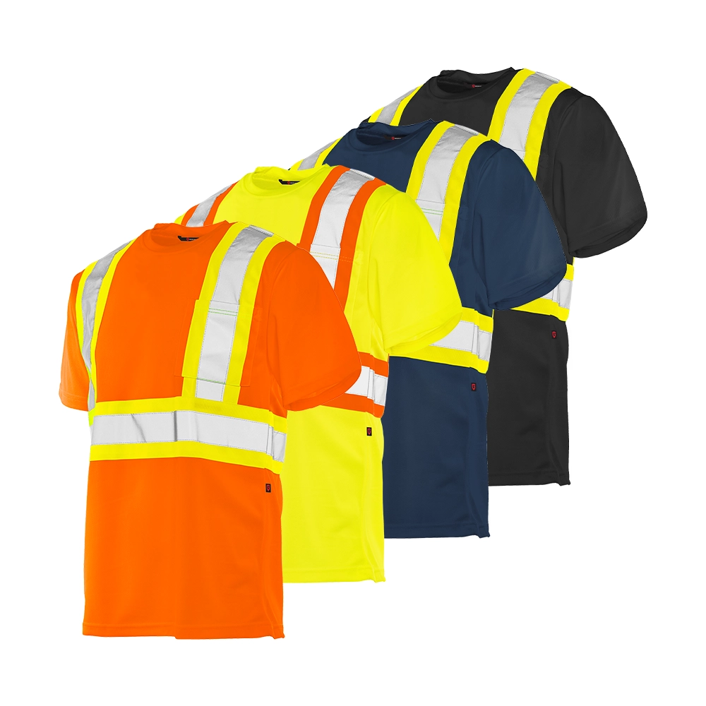 SHORT SLEEVE POLYESTER TRAFFIC T-SHIRT, 4" REFL. TAPE (TT1)